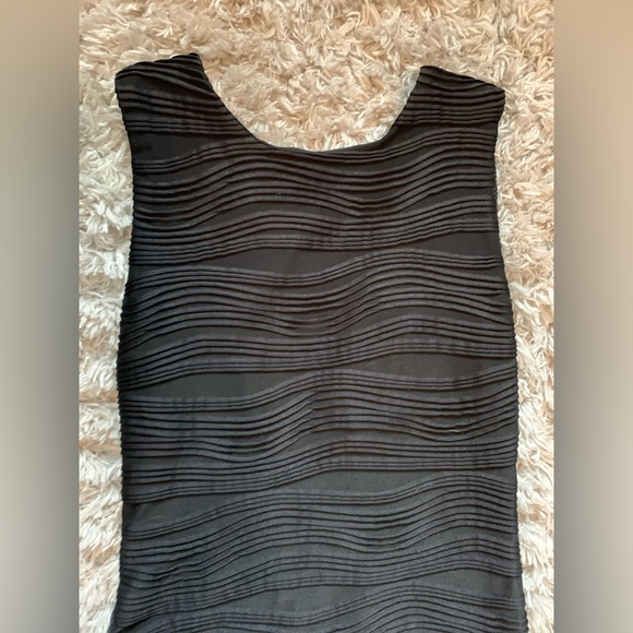 B.Darlin Black Sleeveless Dress Mini Bodycon Ribbed - Picture 2 of 5